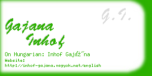 gajana inhof business card